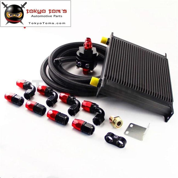 Universal 30 Row 248Mm Engine Oil Cooler British Type+M20Xp1.5 / 3/4 X 16 Filter Relocation+5M An10