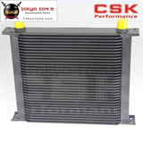 Universal 34 Row Engine Transmission 10An Oil Cooler Kit+ 7 Electric Fan Kit Bk