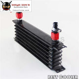 Universal 7 Row AN10 Engine Transmission Trust Oil Cooler + 2Pcs Fittings Black CSK PERFORMANCE
