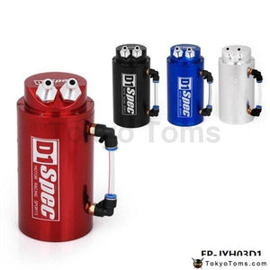 Universal Aluminum Alloy Reservoir Oil Catch Can Tank Color: red Blue Black Silver Fuel Systems