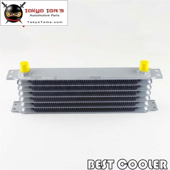 Universal An10 19 Row Engine Oil Cooler Female Metric Silver