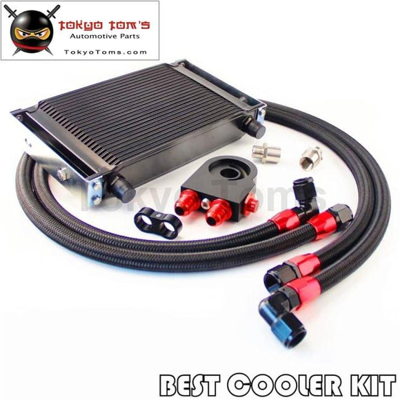 Universal An10 Thermostatic Oil Cooler Kit Thermostat High Perfomance 25 Rows Bk