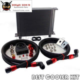 Universal An10 Thermostatic Oil Cooler Kit Thermostat High Perfomance 30 Rows Bk