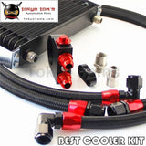 Universal An10 Thermostatic Oil Cooler Kit Thermostat High Perfomance 7 Rows Bk