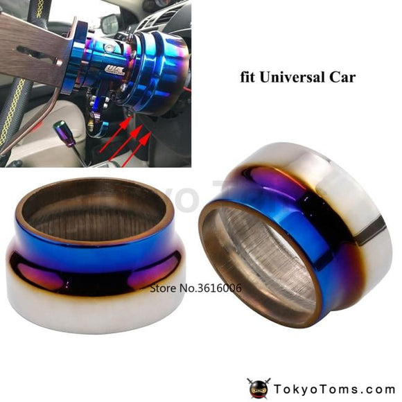 Universal Car Burnt Titanium Racing Steering Wheel Quick Release Hub Adapter Cap Boss Kit Cover