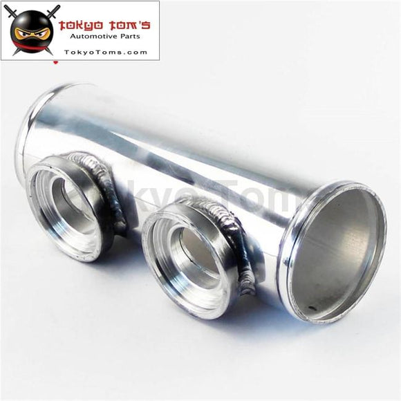 Universal Dual Two Inlet Blow Off Valve Adapter Flange Pipe 2.5 63Mm For Bov Aluminum Piping
