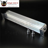 Universal Fit 15 Inch Aluminum Finned Transmission Single Pass Oil Cooler Black/silver