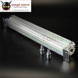 Universal Fit 18 Inch Aluminum Finned Transmission Single Pass Oil Cooler Silver