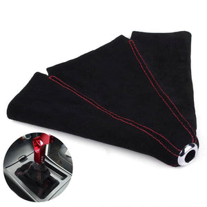 Universal Suede Leather Manual Gear Shift Knob Boot