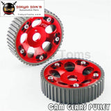 Upgrade 2Pcs Adjustable Cam Gears Pulley Timing Gear For Toyota Supra 1Jz 2Jz Red