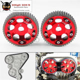 Upgrade 2Pcs Adjustable Cam Gears Pulley Timing Gear For Toyota Supra 1Jz 2Jz Red