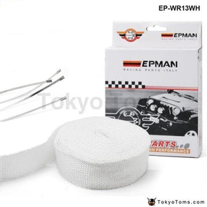 White Turbo Manifold Heat Exhaust Thermal Wrap Tape & Stainless Ties 2X25 A For Bmw 3 E30 M-Technic