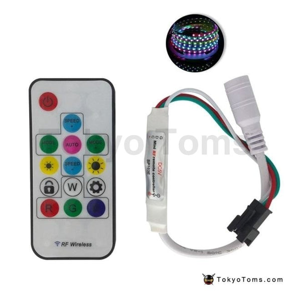 Wireless Remote Mini RF LED Controller WS2812 300 Kinds Change Color For WS 2812b LED Light Strip - DC 5V SP103E Digital 14Key RGB 