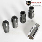 W/key 12X1.25 D1 Spec Locking Lug Gray Nuts + Aluminum 4 Pieces