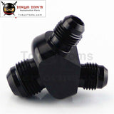 Y Block Adapter Fittings Adaptor Nitrous An8 Inlet An-6 X 2 Outlet Black