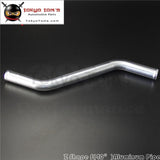 Z / S Shape Aluminum Intercooler Intake Pipe Piping Tube Hose 35Mm 1.38 Inch L=450Mm