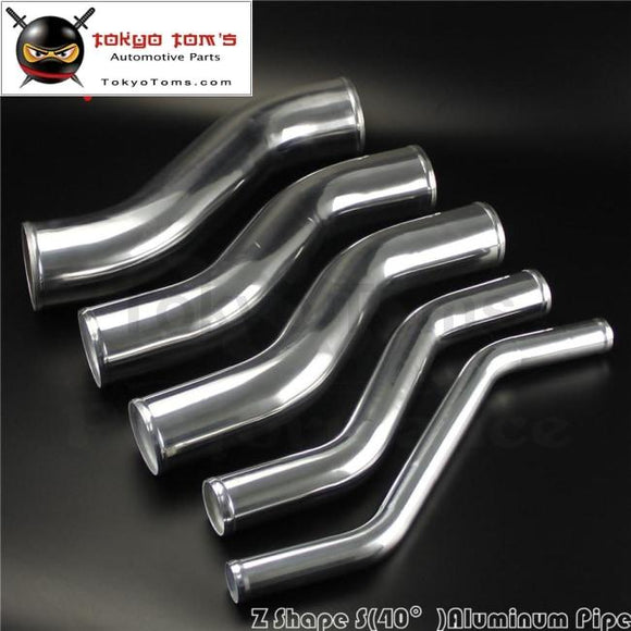 Z / S Shape Aluminum Intercooler Intake Pipe Piping Tube Hose 42Mm 1.65 Inch L=450Mm