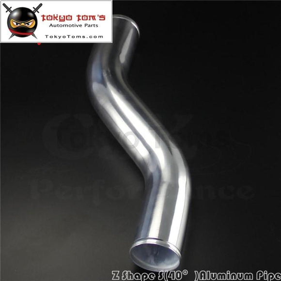 Z / S Shape Aluminum Intercooler Intake Pipe Piping Tube Hose 60Mm 2.36 Inch L=450Mm